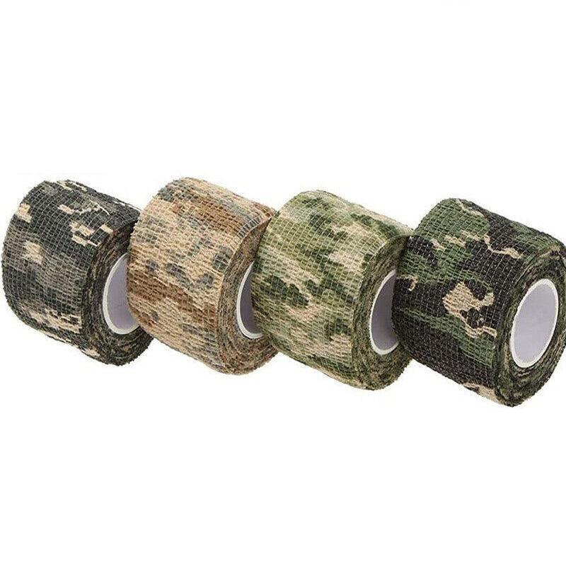 4 Roll Tape Army Camo Wrap Rifle Gun Shooting Hunting Camouflage Stealth Webbing - Grass Camouflage