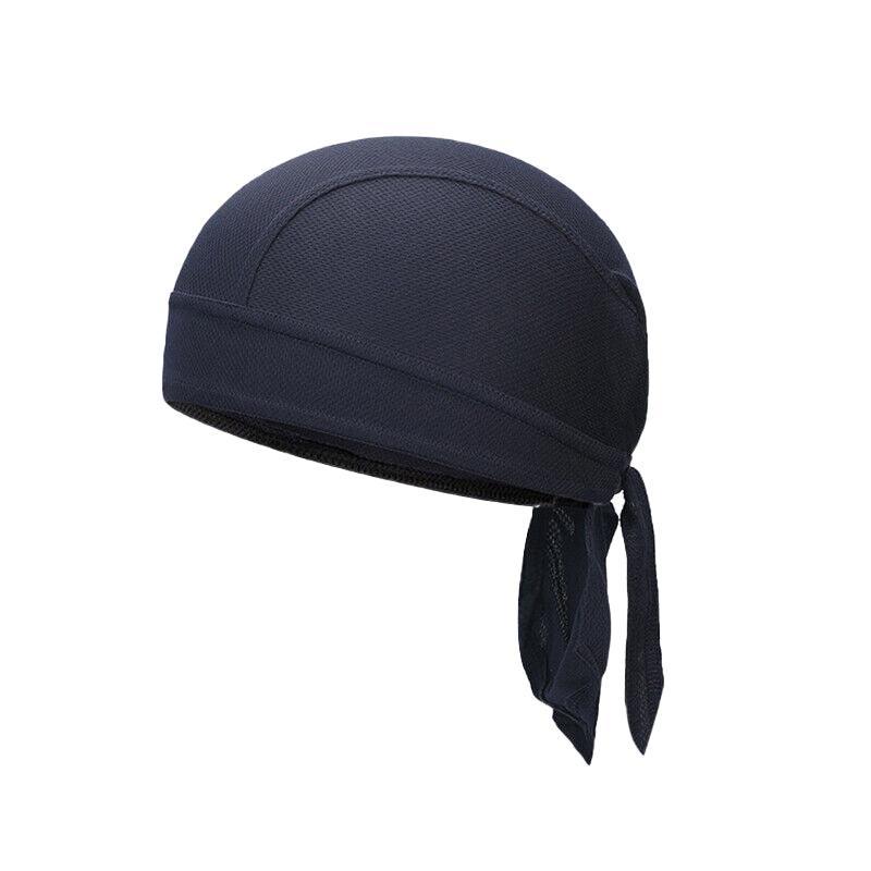 Durag Bandanna Cap Cycling Head Wraps Skull Cap Scarves Caps Motorcycle Sports - Navy