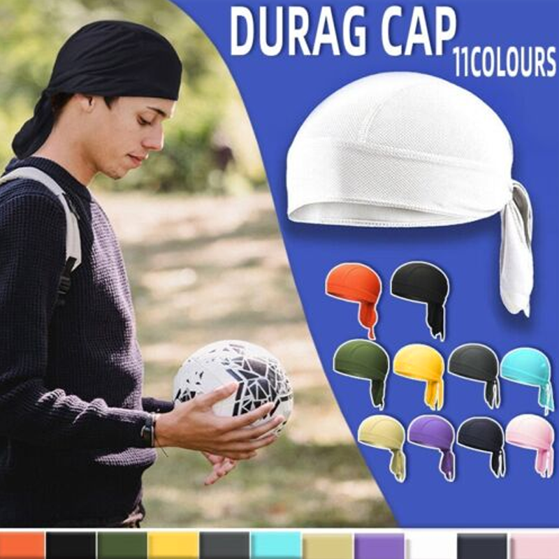 Durag Bandanna Cap Cycling Head Wraps Skull Cap Scarves Caps Motorcycle Sports - Purple