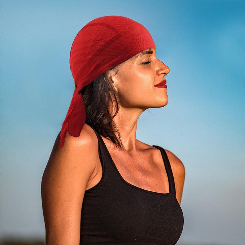 Durag Bandanna Cap Cycling Head Wraps Skull Cap Scarves Caps Motorcycle Sports - Yellow