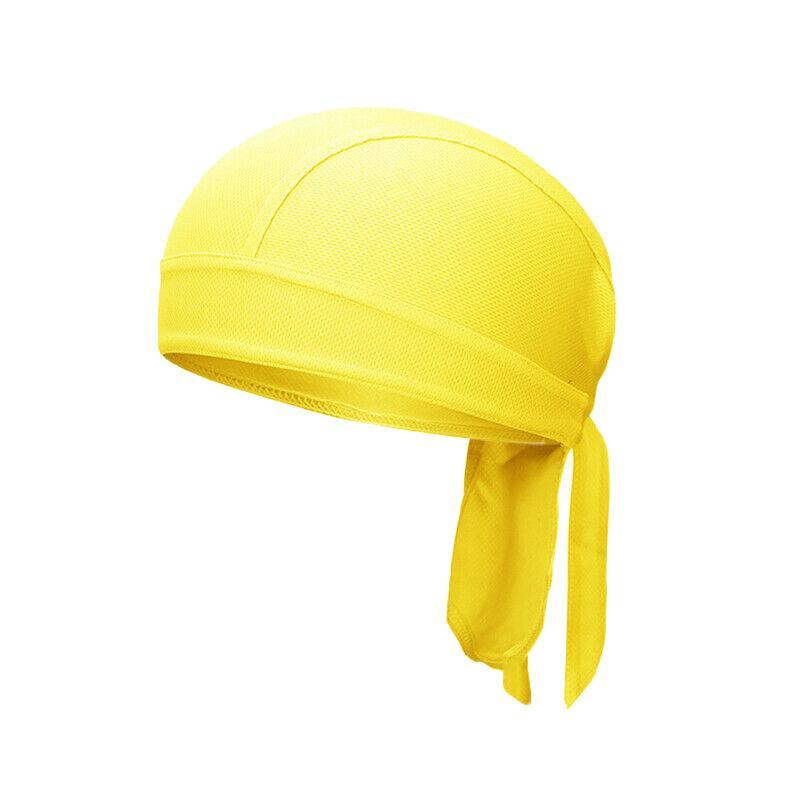Durag Bandanna Cap Cycling Head Wraps Skull Cap Scarves Caps Motorcycle Sports - Yellow