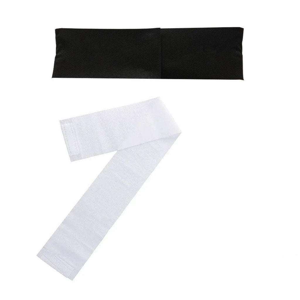 50pcs Disposable Velcro Hair Ties Elastic Nonwoven Hair Ties for Beauty Salon - Black