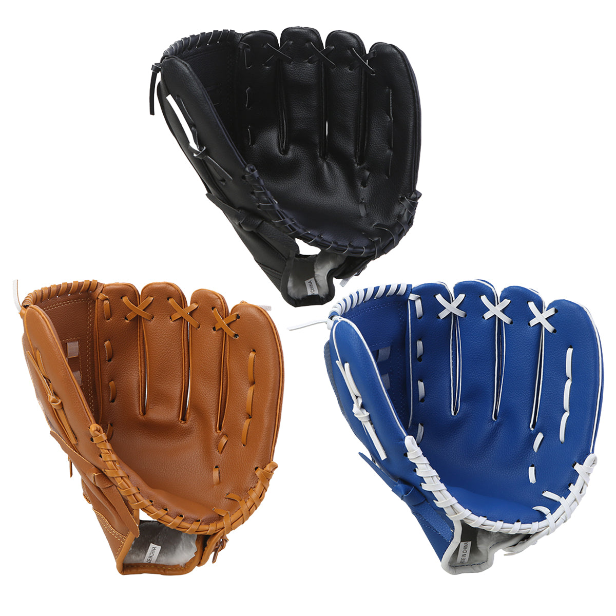 Baseball Glove Thickened Softball Glove Pitcher Mitt Sports Training Outdoor - Blue - 11.5in