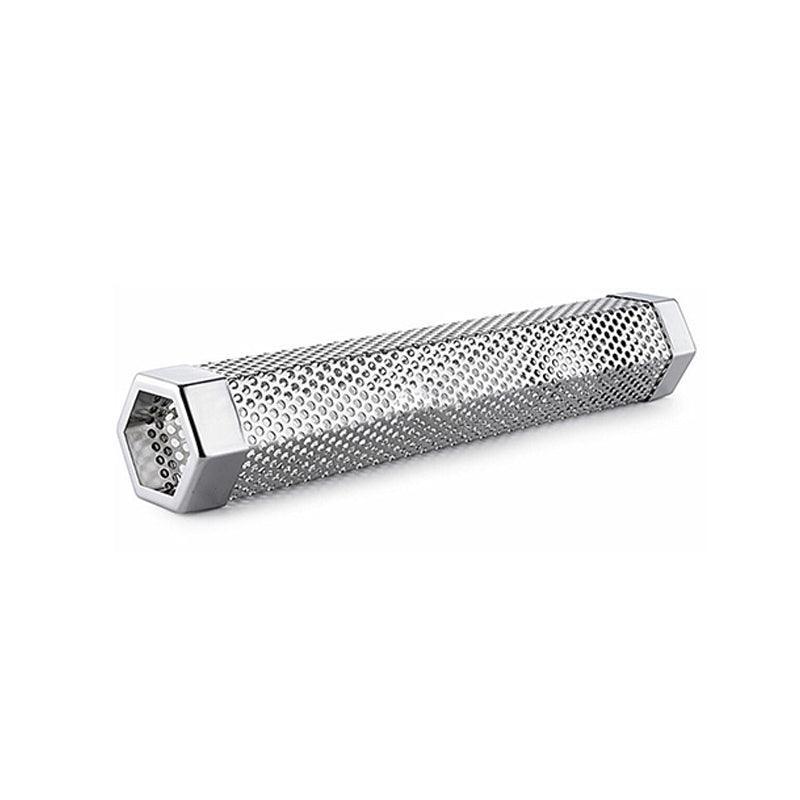 Hexagon Bbq Smoker Tube Stainless Steel Grill Accessory Smoking Box Long Lasting - 12Inch