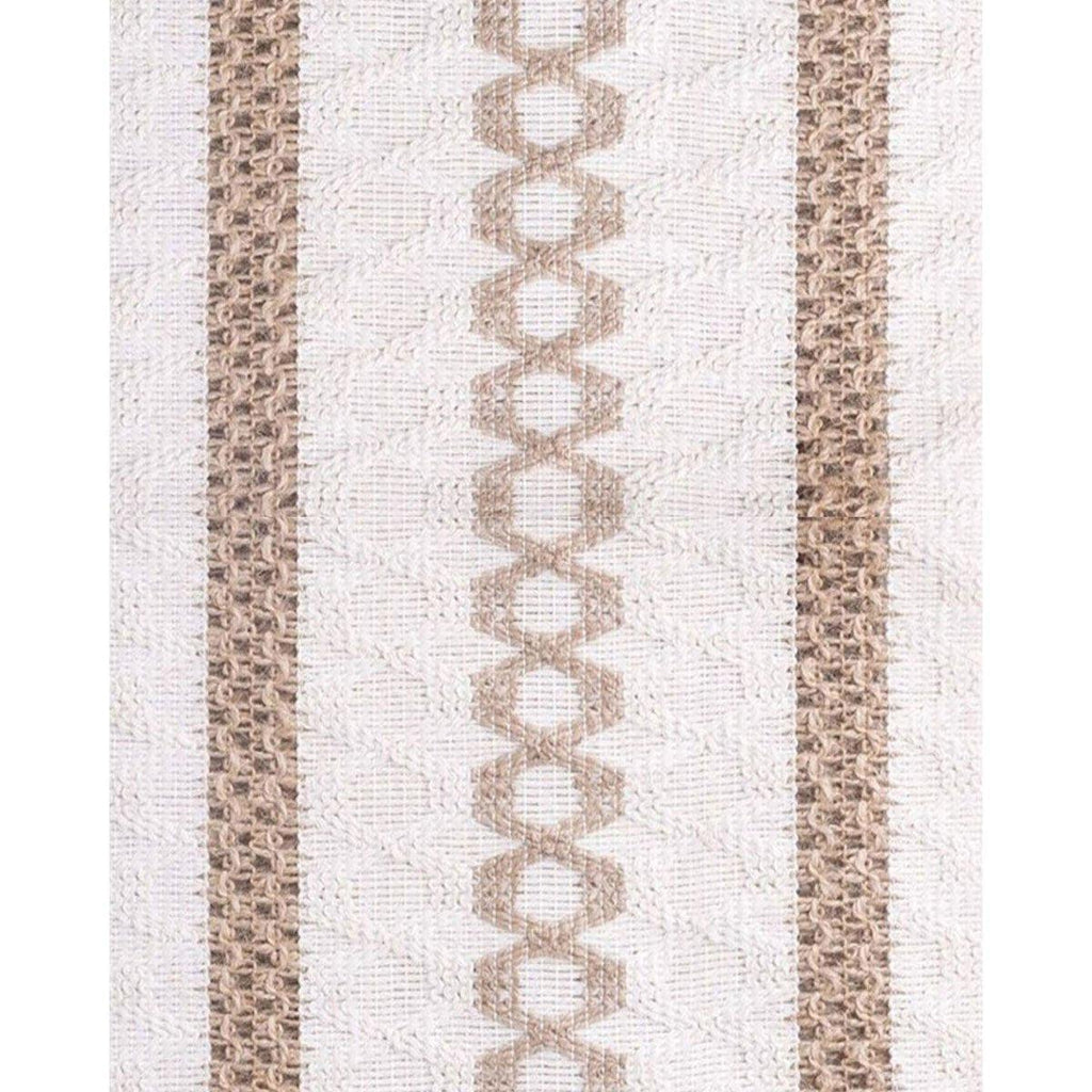 Cotton Linen Table Runner with Knot Tassel Bed End Towel Long Tablecloth Mat - Beige