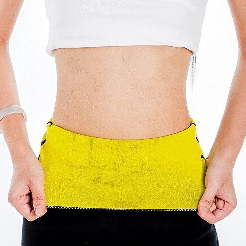 Hot Fit Body Shaper Slimming Belt Waist Trainer Tummy Trimmer Sweat Fat Burn Oz - S