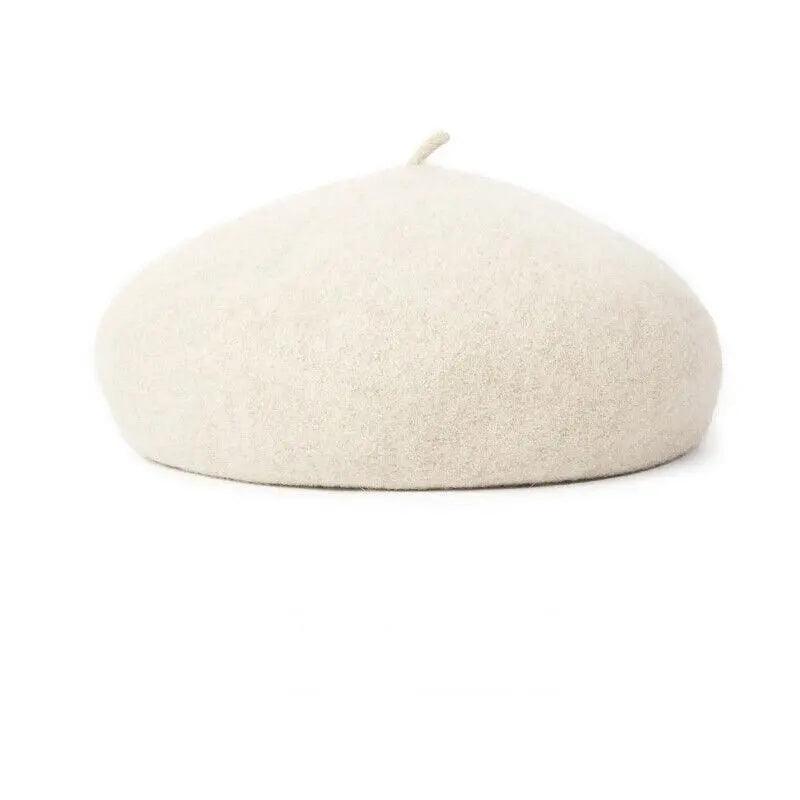 Women Ladies Beanie Wool French Beret Newsboy Hat Cap Winter Warm Hats Girls - Green