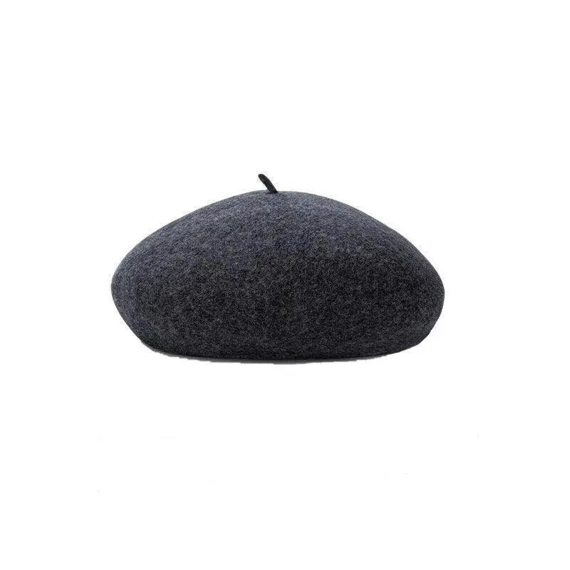 Women Ladies Beanie Wool French Beret Newsboy Hat Cap Winter Warm Hats Girls - Green