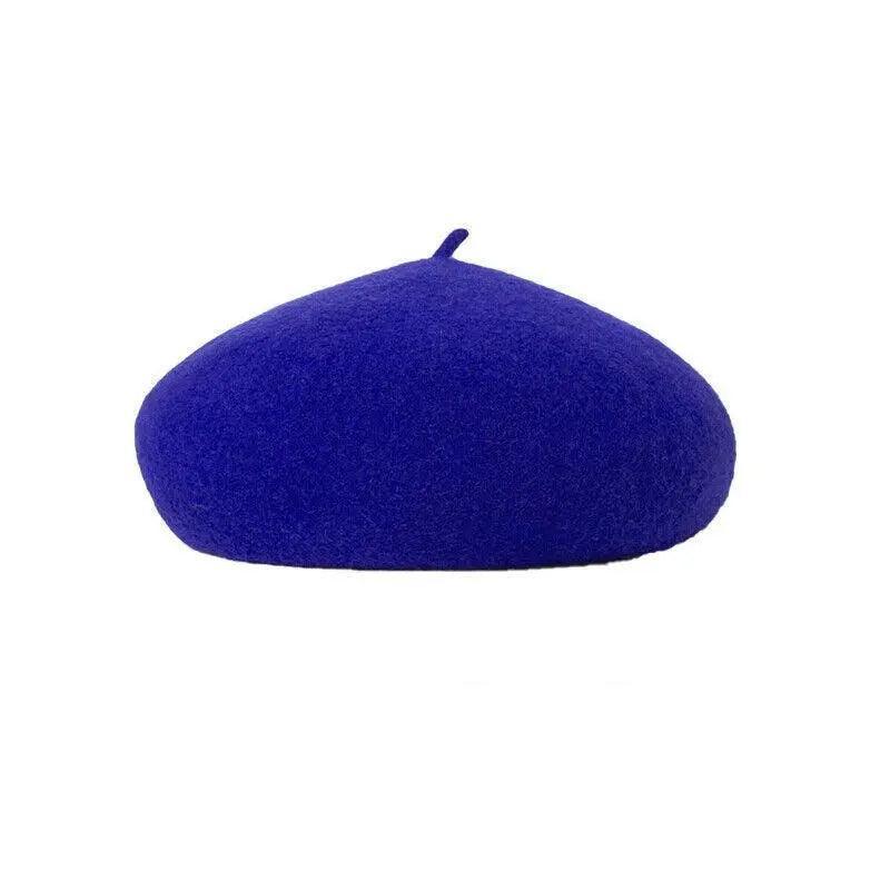 Women Ladies Beanie Wool French Beret Newsboy Hat Cap Winter Warm Hats Girls - Pink
