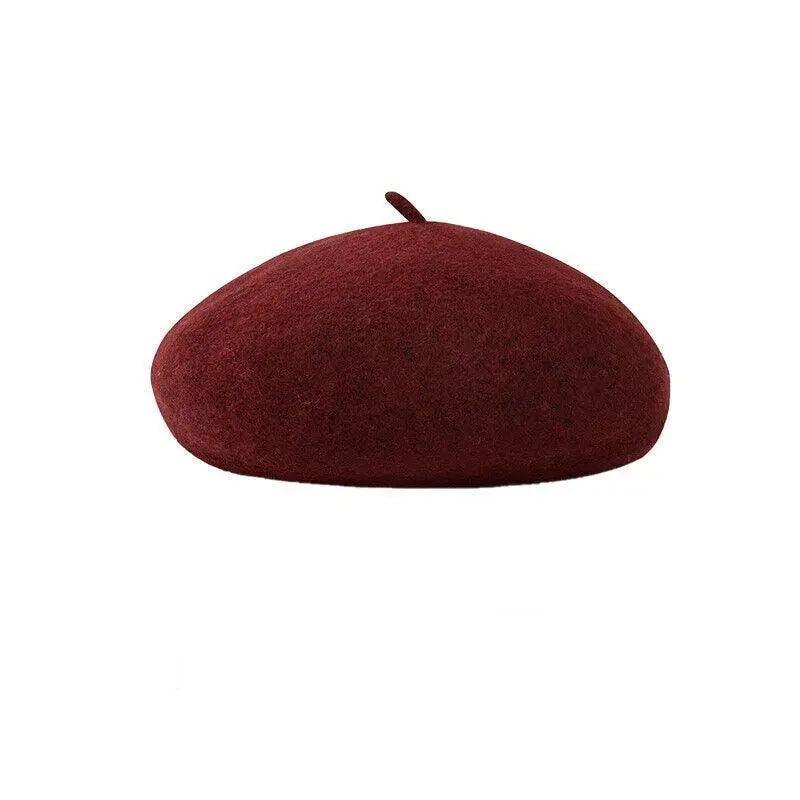 Women Ladies Beanie Wool French Beret Newsboy Hat Cap Winter Warm Hats Girls - Yellow