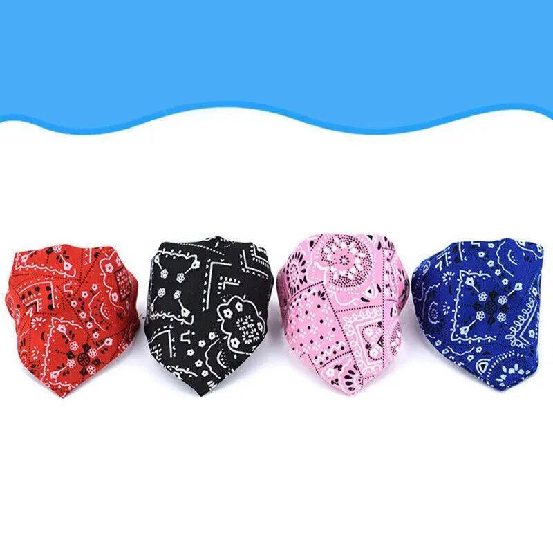 L Adjustable Pet Dog Bandana Collar Triangle Scarf For Puppy Cat Neckerchief - Red
