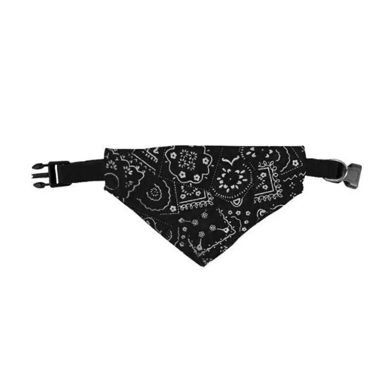 L Adjustable Pet Dog Bandana Collar Triangle Scarf For Puppy Cat Neckerchief - Red