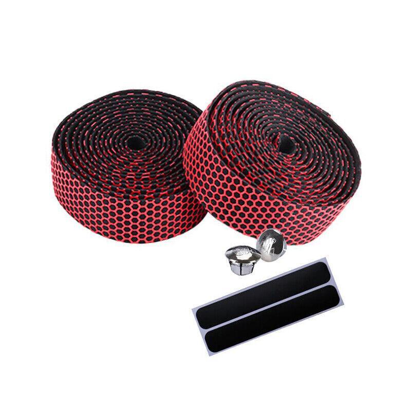 2X Thick Bicycle Handlebar Tape Bar Drop Wrap Mtb Road Bike Anti-Slip Punch - Pink