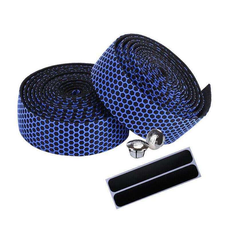 2X Thick Bicycle Handlebar Tape Bar Drop Wrap Mtb Road Bike Anti-Slip Punch - Red