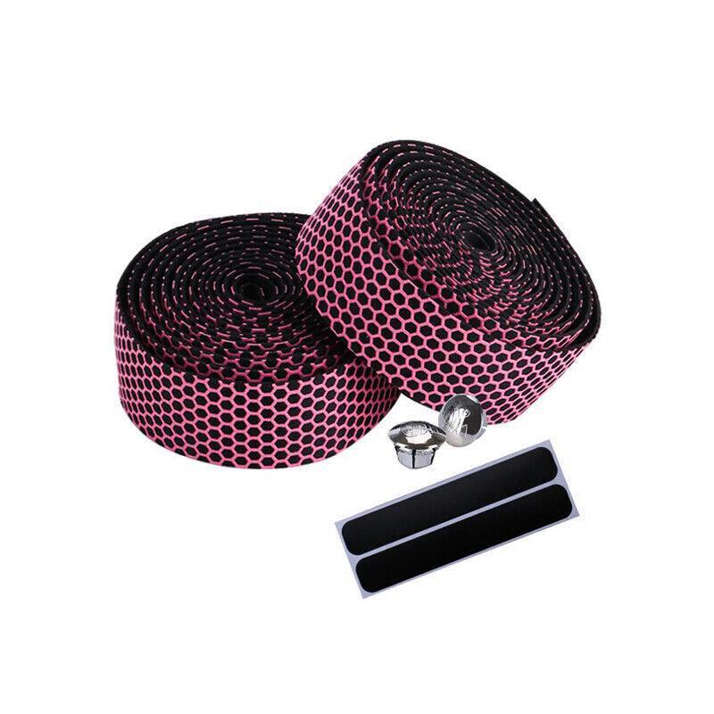 2X Thick Bicycle Handlebar Tape Bar Drop Wrap Mtb Road Bike Anti-Slip Punch - White