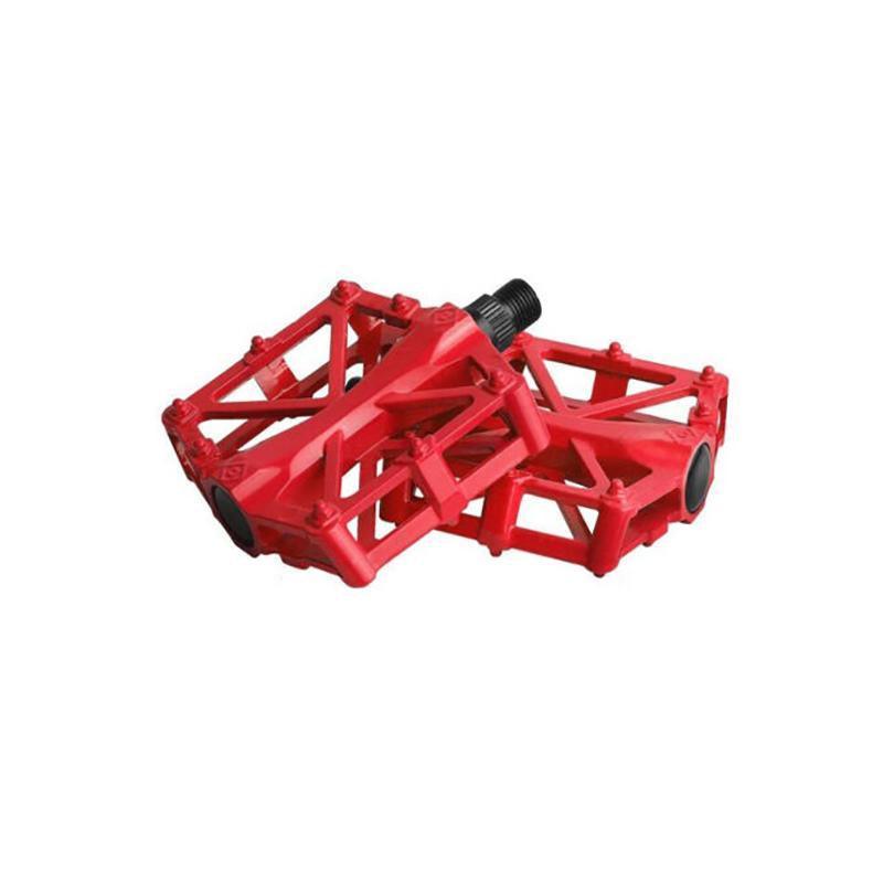 Bike Pedals Alloy Mountain Road MTB Colored Bicycle Nonslip Cycling Pedals 9/16" - Black