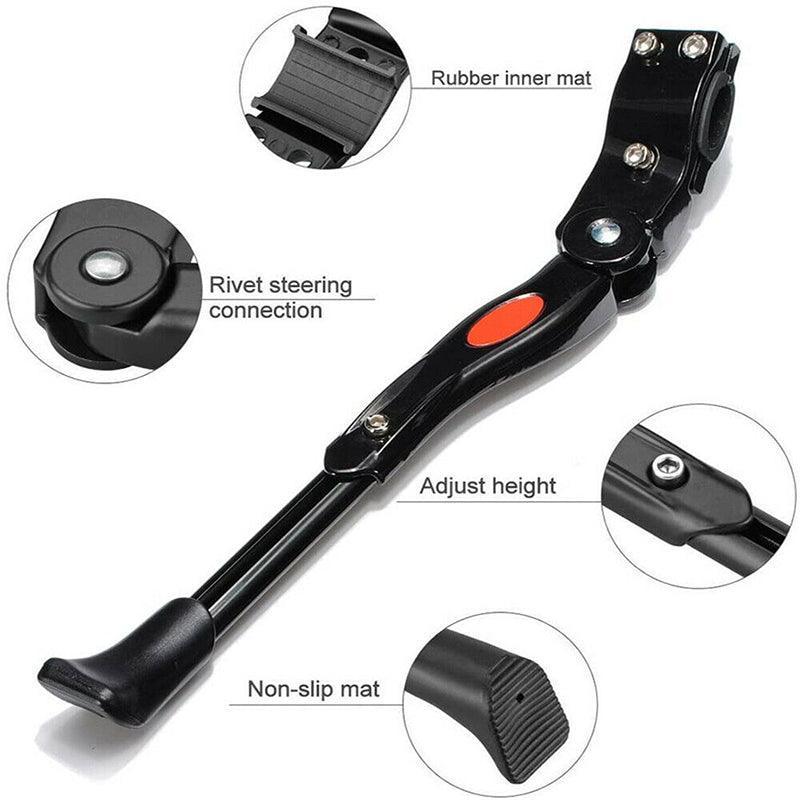 Rear Adjustable Kickstand for Mountain Bicycle Road Bike Parking Support Leg - White