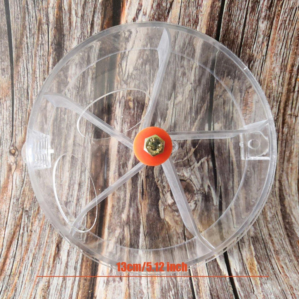 Parrot Foraging Toy Bird Chew Wheel Food Dispenser Divider Box Cage Accessory - Blue