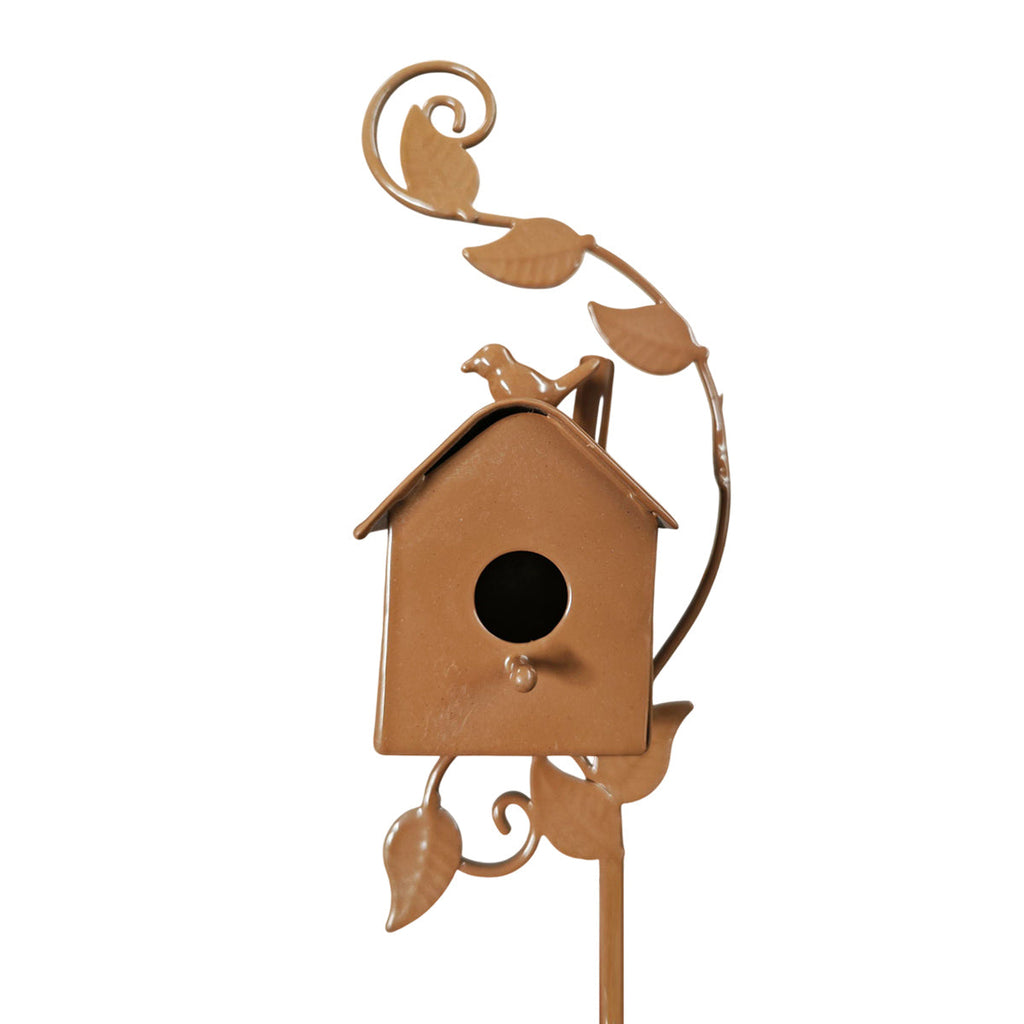 Birdhouse Garden Stakes Outdoor Yard Ornaments for Lawn and Garden Decoration - D