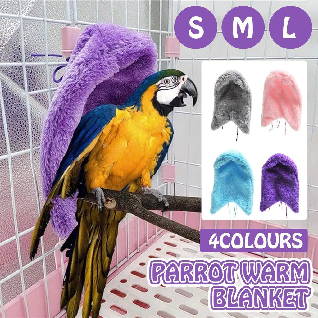 Cozy Bird Blanket Shawl Parrot Snuggle Cabin Plush Hanging Cotton Nest Bedding - Pink-L Size