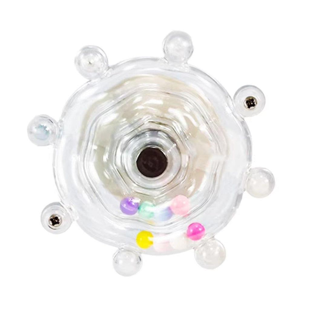 Interactive Parrot Spinning Wheel Stress Relief Toy for Small Birds Durable - Transparent