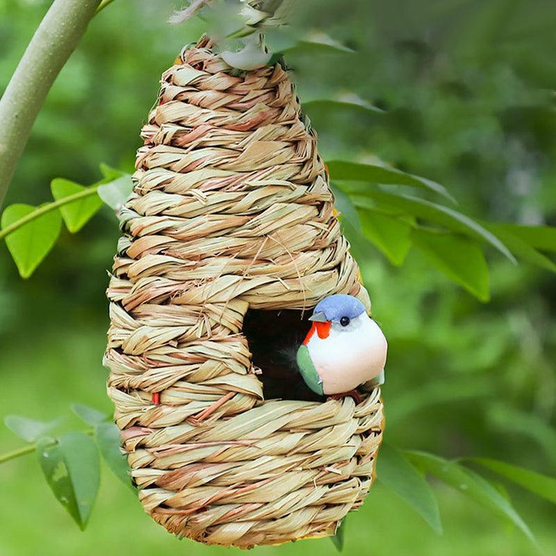 Qttie Bird Nest Breeding Box House Bed Cage Hut Cave Canary Finch Budgie Parrot - Teepee