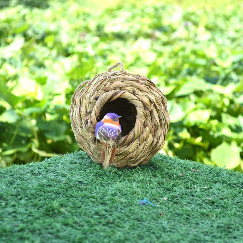 Qttie Bird Nest Breeding Box House Bed Cage Hut Cave Canary Finch Budgie Parrot - Teepee