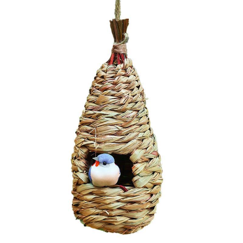 Qttie Bird Nest Breeding Box House Bed Cage Hut Cave Canary Finch Budgie Parrot - Teepee
