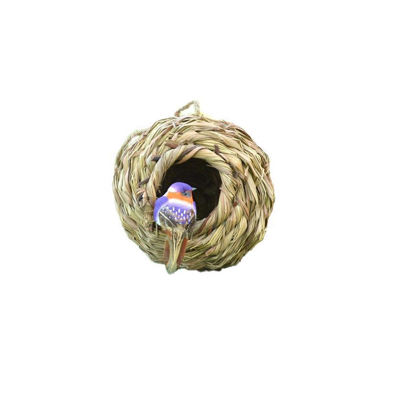 Qttie Bird Nest Breeding Box House Bed Cage Hut Cave Canary Finch Budgie Parrot - Teepee