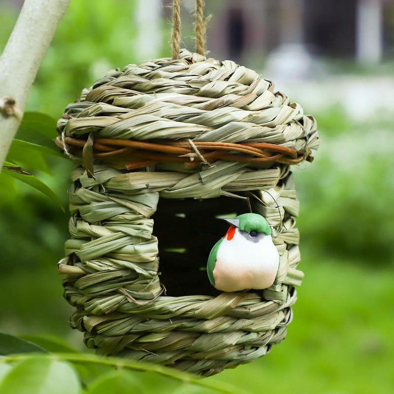 Qttie Bird Nest Breeding Box House Bed Cage Hut Cave Canary Finch Budgie Parrot - Water drop