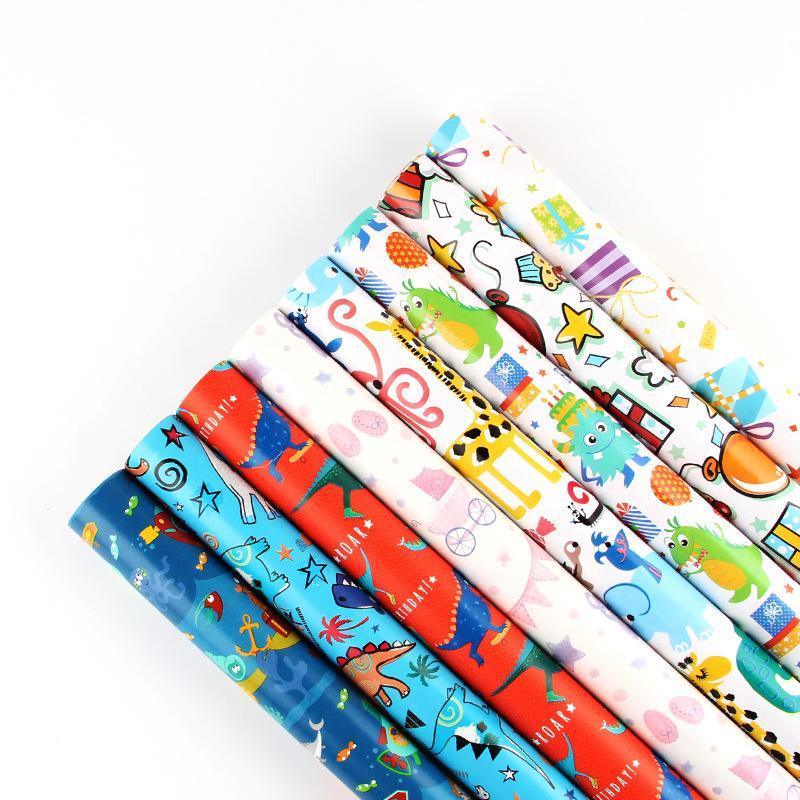 20pcs Cute Animal Cartoon Gift Wrapping Paper for Toys Bookskin and Crafts - Rainbow Sunflower-20PCS