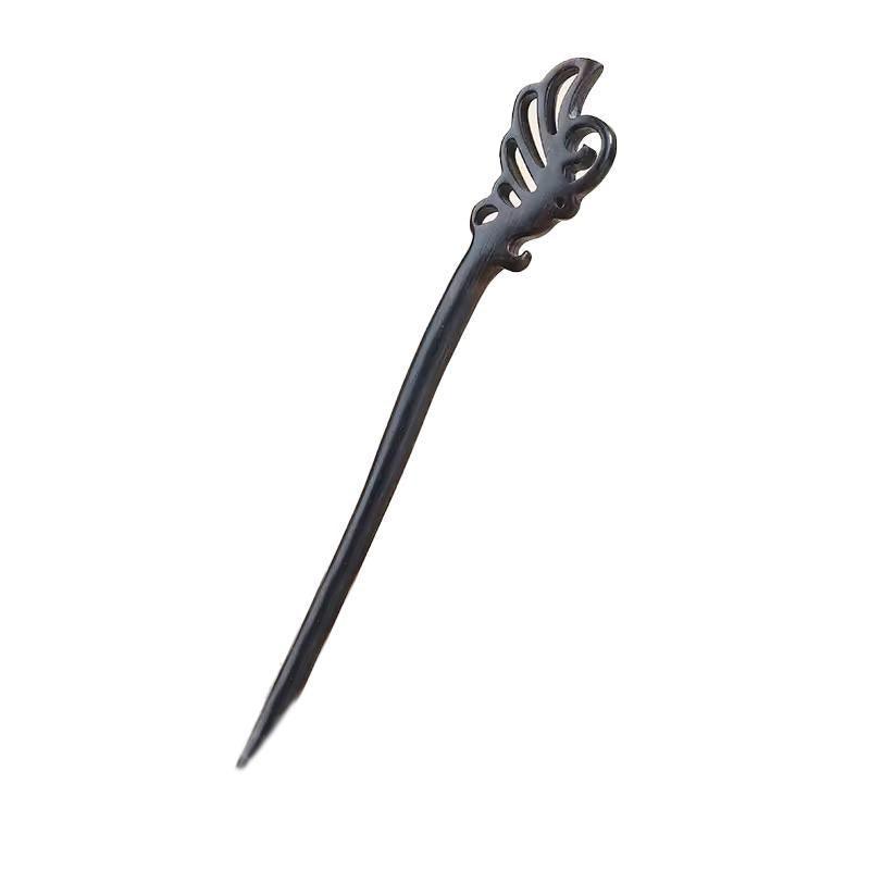 Retro Wooden Carved Hair Sticks Women Hairpin Barrette Chopsticks Accessories - B