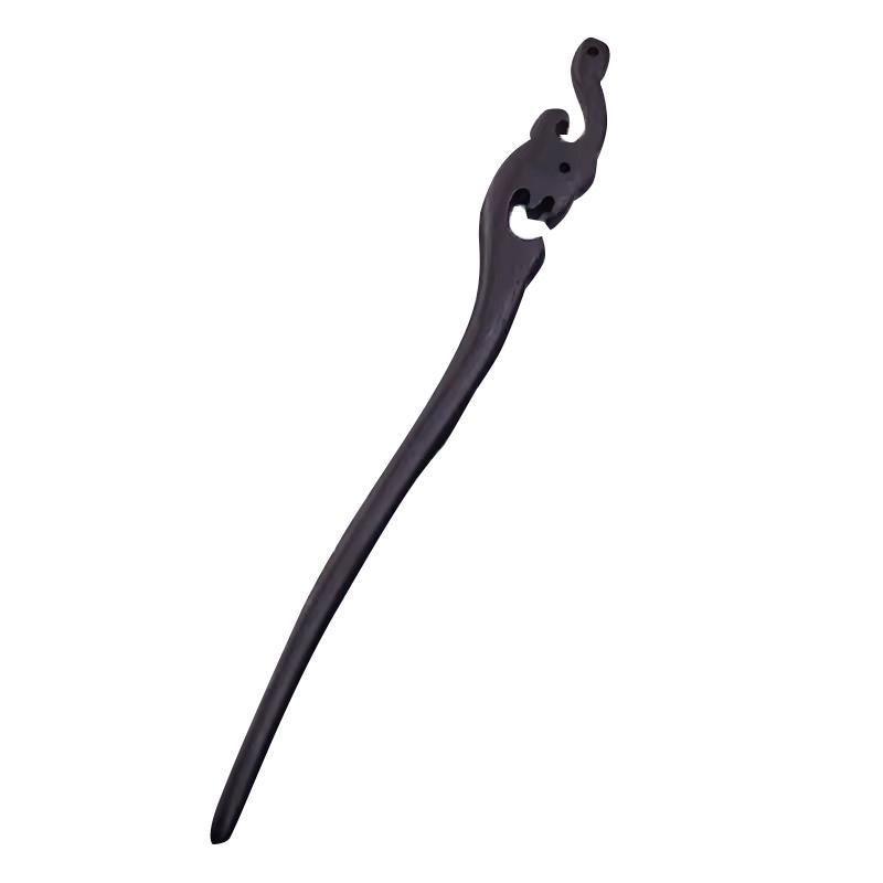 Retro Wooden Carved Hair Sticks Women Hairpin Barrette Chopsticks Accessories - H