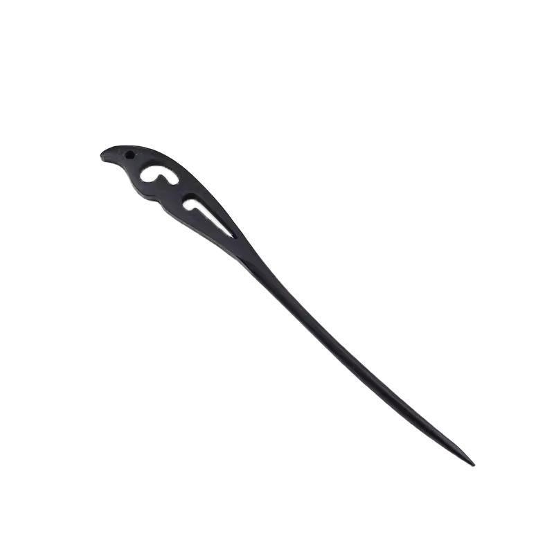 Retro Wooden Carved Hair Sticks Women Hairpin Barrette Chopsticks Accessories - H