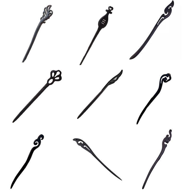 Retro Wooden Carved Hair Sticks Women Hairpin Barrette Chopsticks Accessories - I