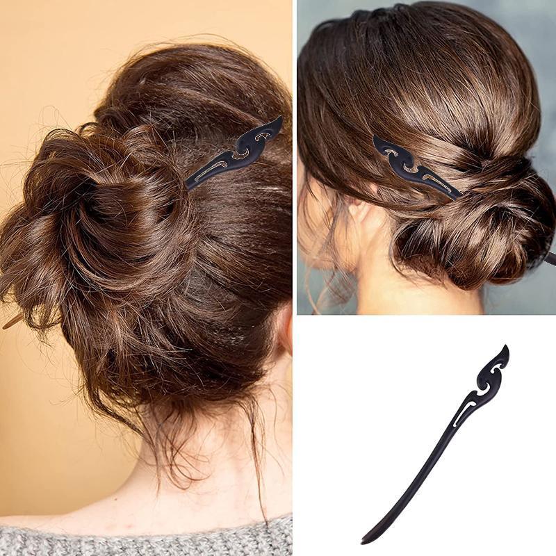 Retro Wooden Carved Hair Sticks Women Hairpin Barrette Chopsticks Accessories - I