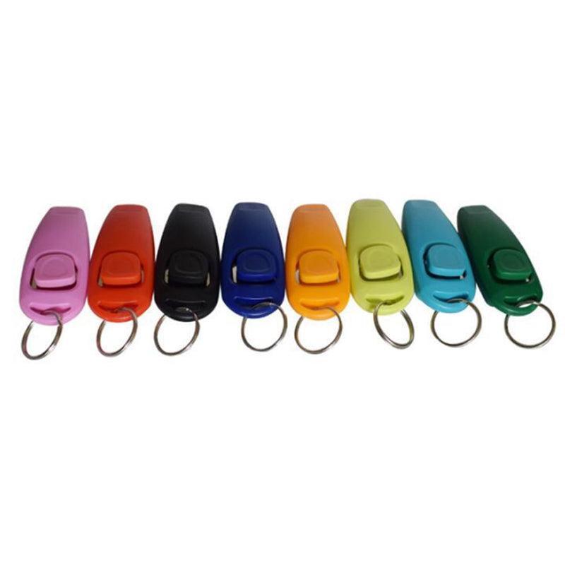 Dog Whistle and Clicker Set for Training Stop Barking Obedience Tool Combo - Blue