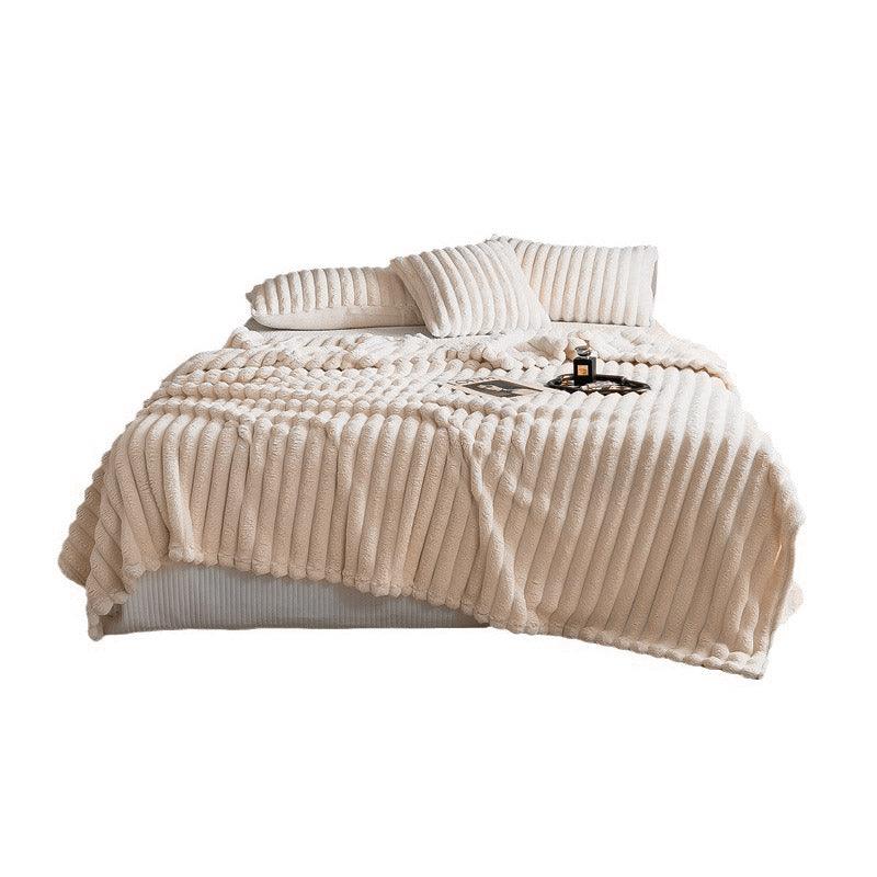 Plush Blanket Leisure Blanket Autumn Winter Warm Nap Throw Soft Cozy - Grey-100x150cm