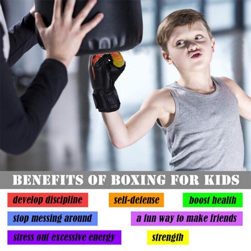 Boxing Sparring Training Gloves MMA Kickboxing Punching Gloves for Practice Sessions - Blue [Map Pattern]