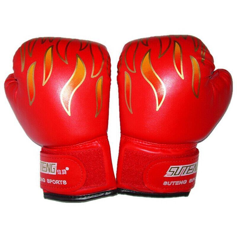 Boxing Sparring Training Gloves MMA Kickboxing Punching Gloves for Practice Sessions - Blue [Map Pattern]
