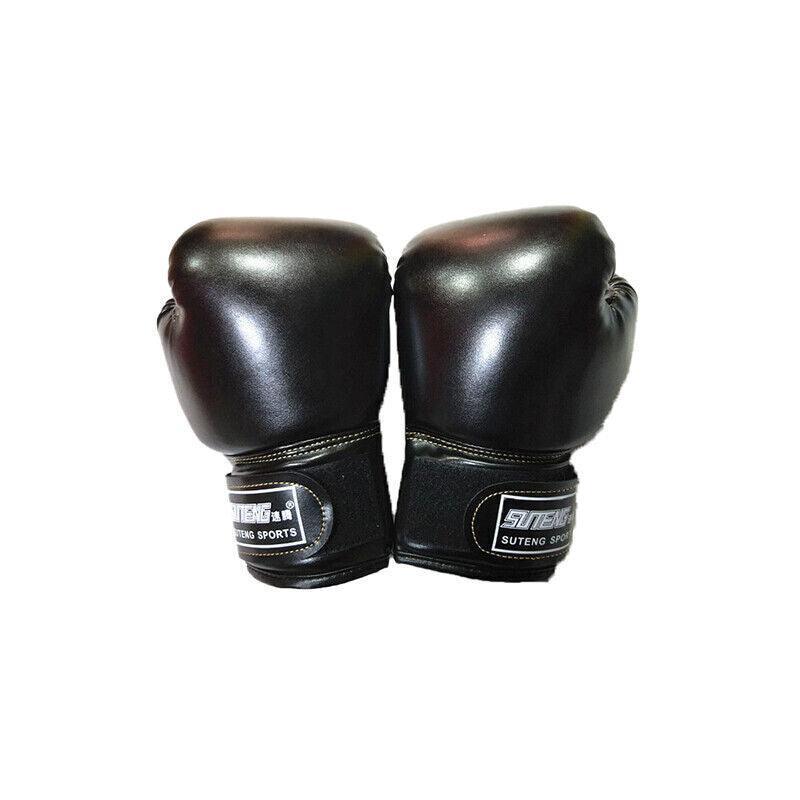 Boxing Sparring Training Gloves MMA Kickboxing Punching Gloves for Practice Sessions - Red [Map Pattern]
