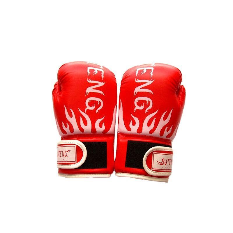 2PCS PU Boxing Training Gloves for Young Beginners Suitable for Ages 3-12 - Red