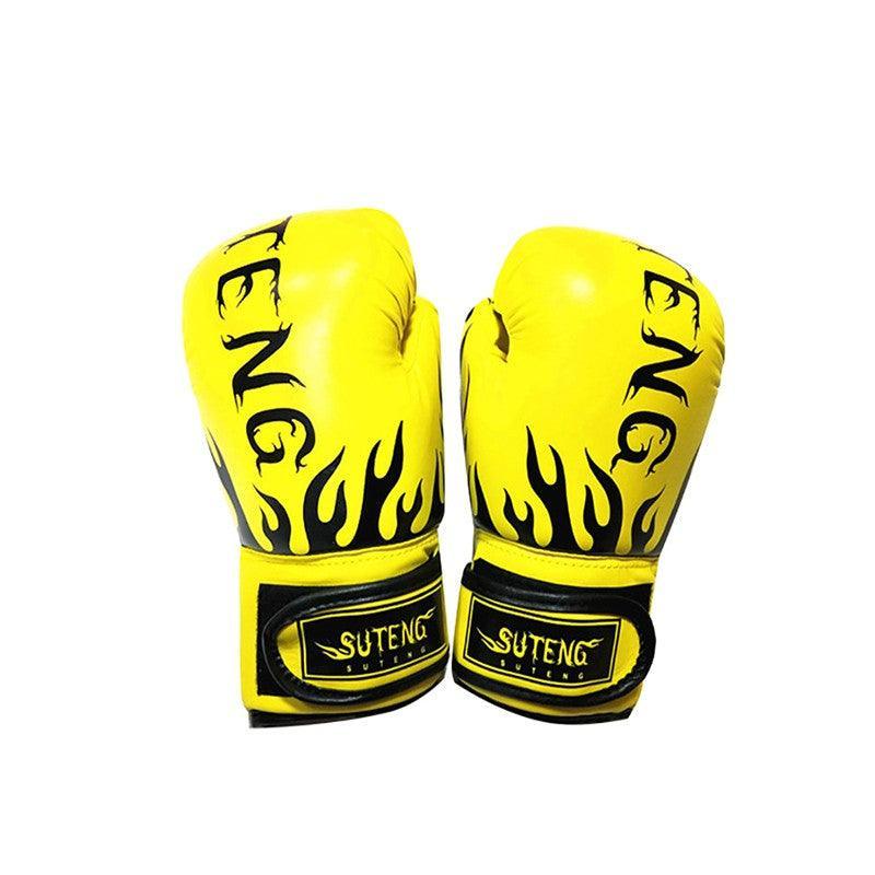 2PCS PU Boxing Training Gloves for Young Beginners Suitable for Ages 3-12 - Yellow