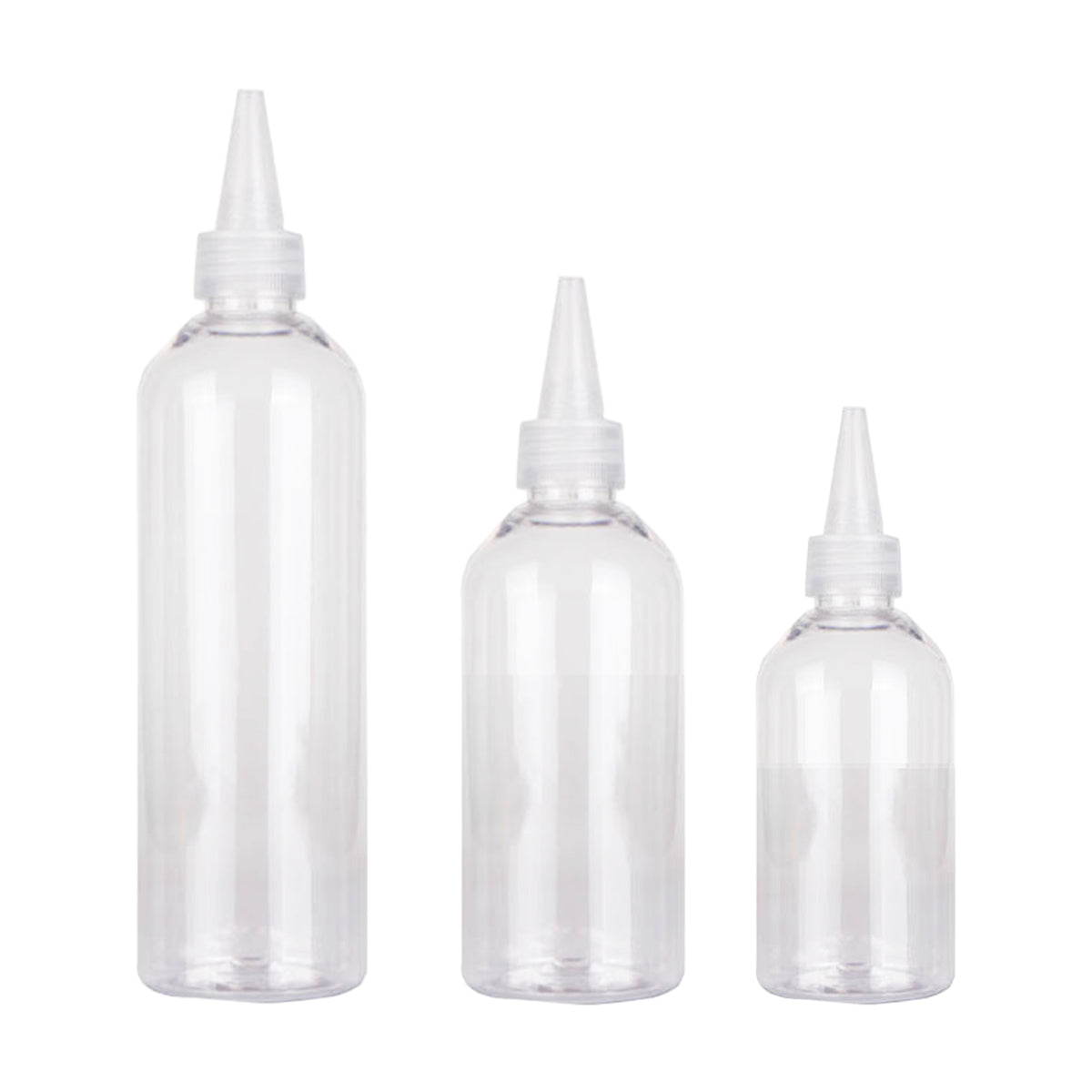 100pcs Needle Tip Plastic Bottles Transparent Squeeze Dispensing Bottle DIY Tool - 50ml