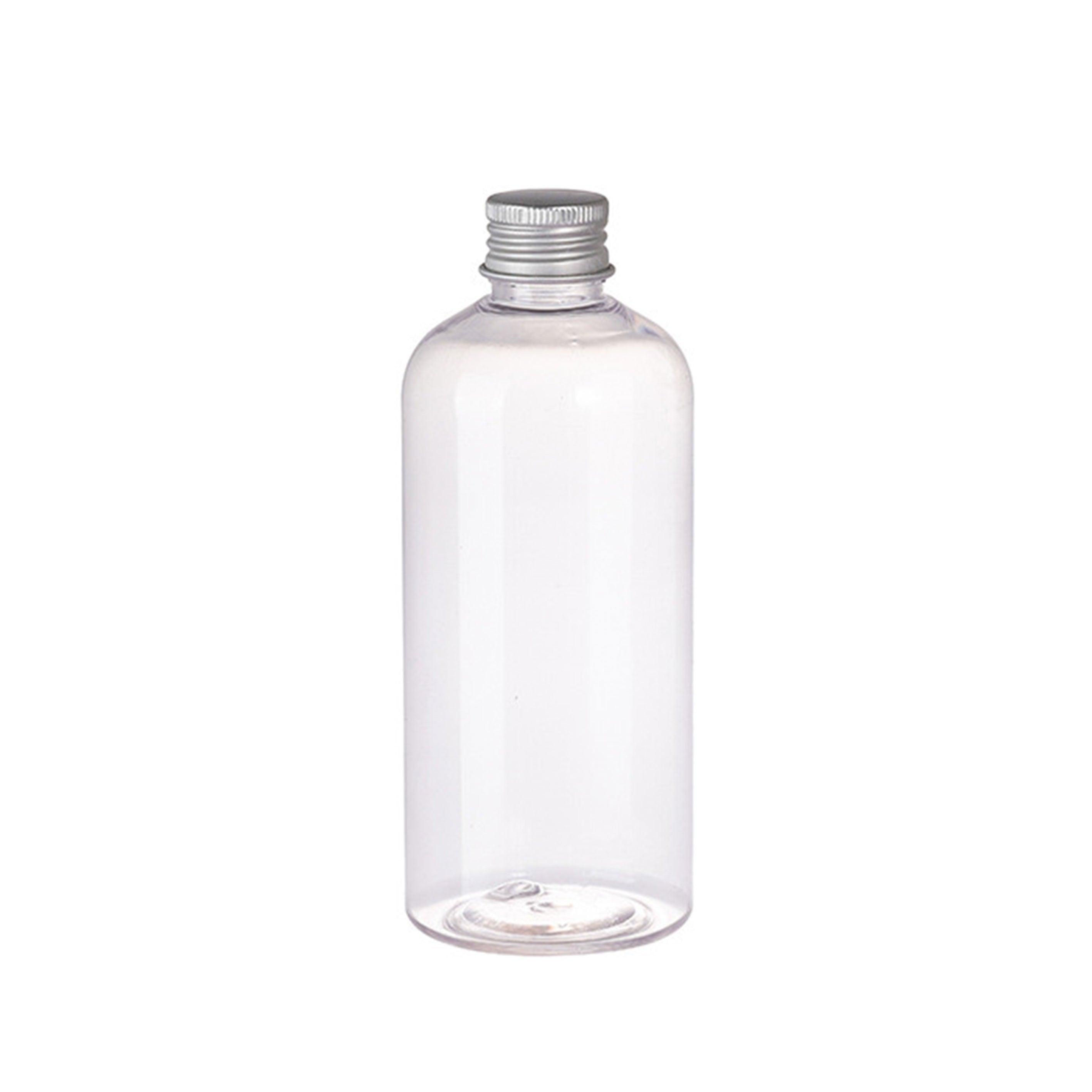 20pcs Brown Transparent Cosmetic Bottles with Aluminum Lids for Packaging - Brown-100ml