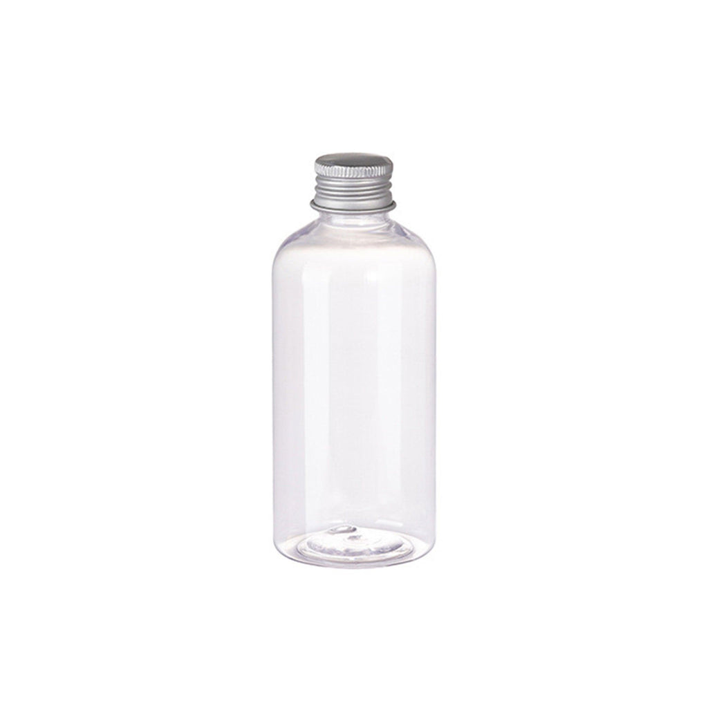 20pcs Brown Transparent Cosmetic Bottles with Aluminum Lids for Packaging - Brown-200ml