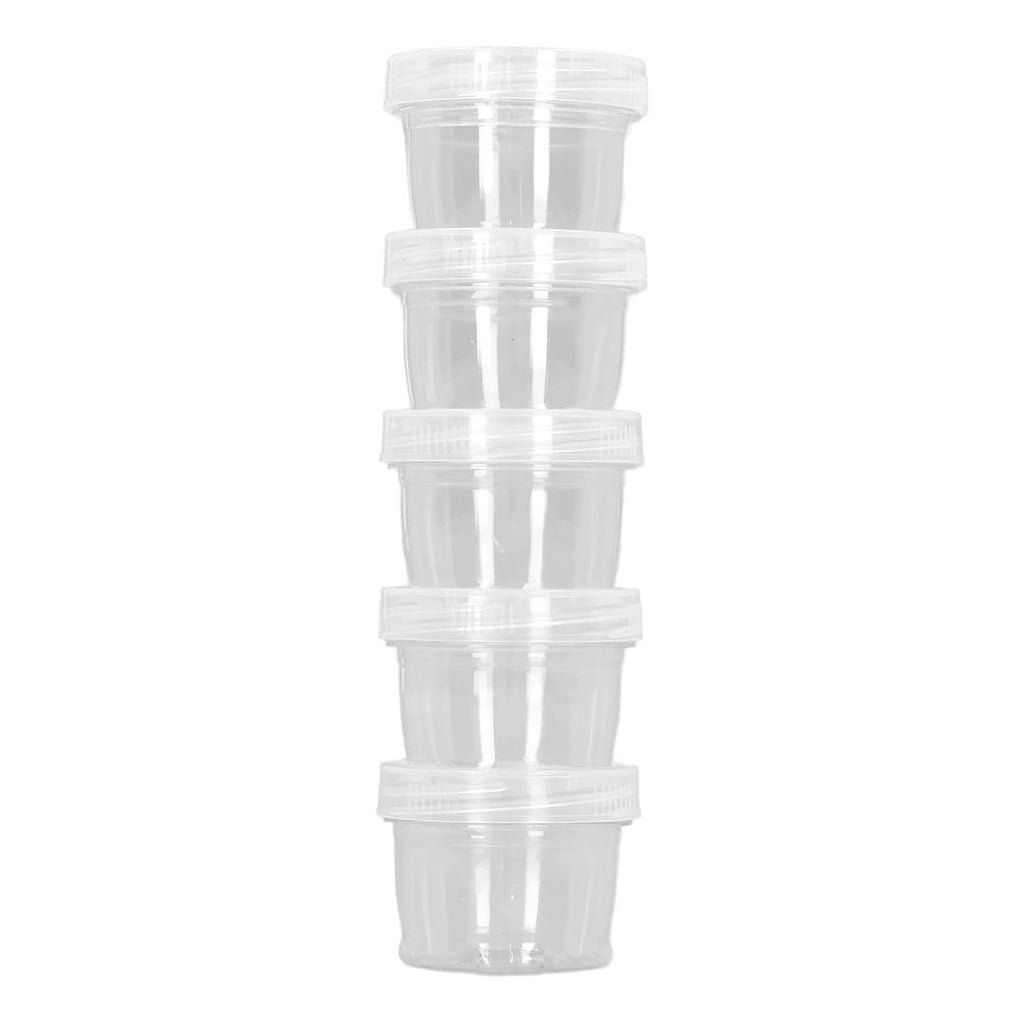 5PCS Outdoor Camping Spice Container Set Travel BBQ Seasoning Storage Box Use - Black