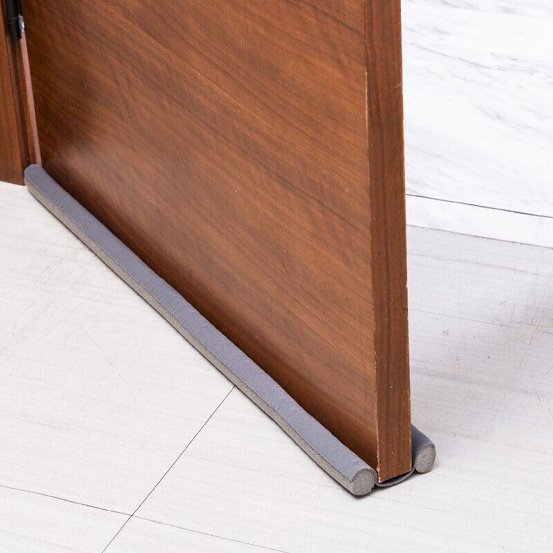 Door Bottom Seal Draft Stopper Guard Threshold Sealing Strip Wind Dust Protector - Grey