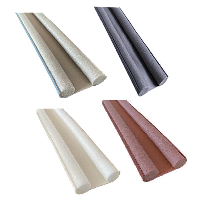 Door Bottom Seal Draft Stopper Guard Threshold Sealing Strip Wind Dust Protector - White