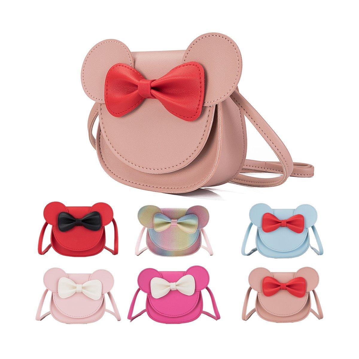 Cute Bowknot Crossbody Bag Fashionable Girls Shoulder Bag Slanting Mini Handbag - Light Blue